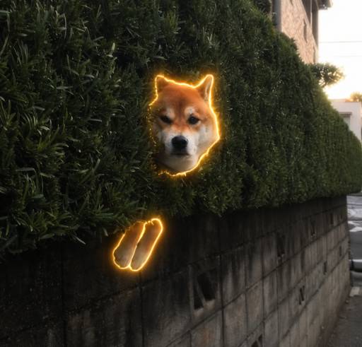 Dog in Hedge logo