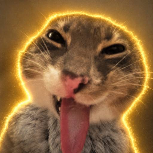 og licking cat