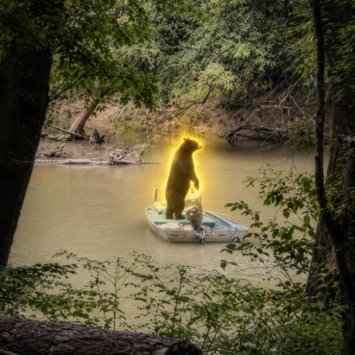 Bear On Boat